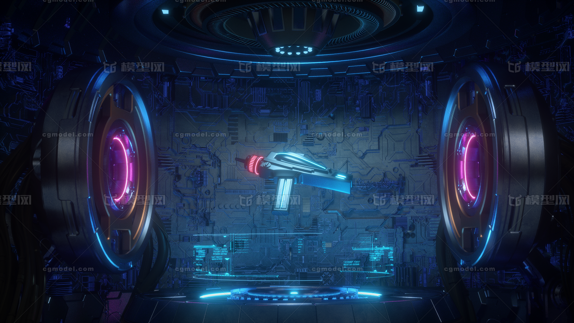 科技场景 万能场景,中间可以_晨曦356278536758作品_场景科幻场景_cg