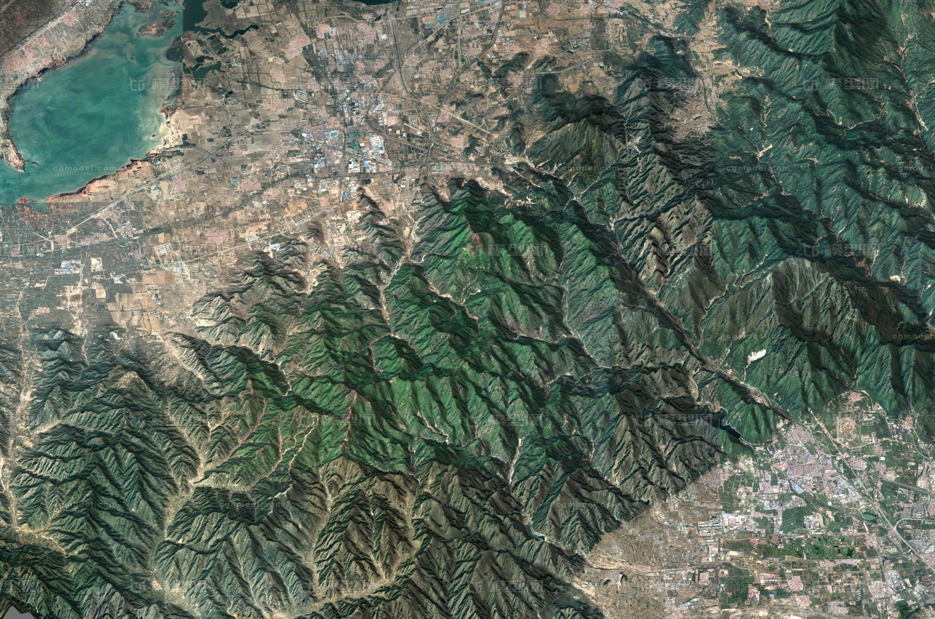 八达岭3d地形模型 八达岭山脉 八达岭地形 北京八达岭 八达岭长城地形