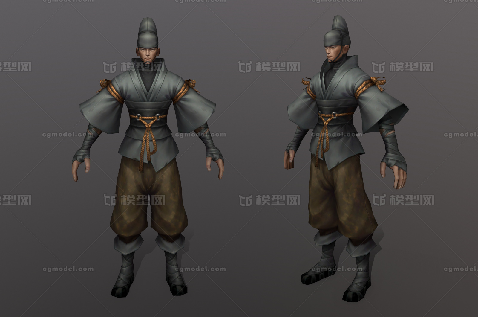 写实古代县衙捕快 衙门捕头模型-男人模型库-3ds Max(.max)模型下载-cg模型网