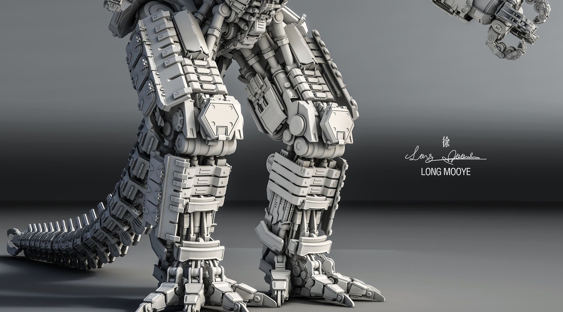 机械哥斯拉建模作品_徐小龙作品_角色/人物/生物_cg模型网