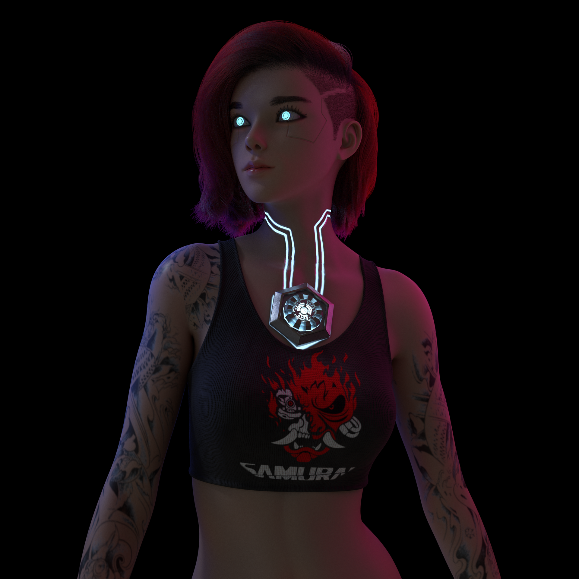 赛博朋克风格角色(第一个角色)