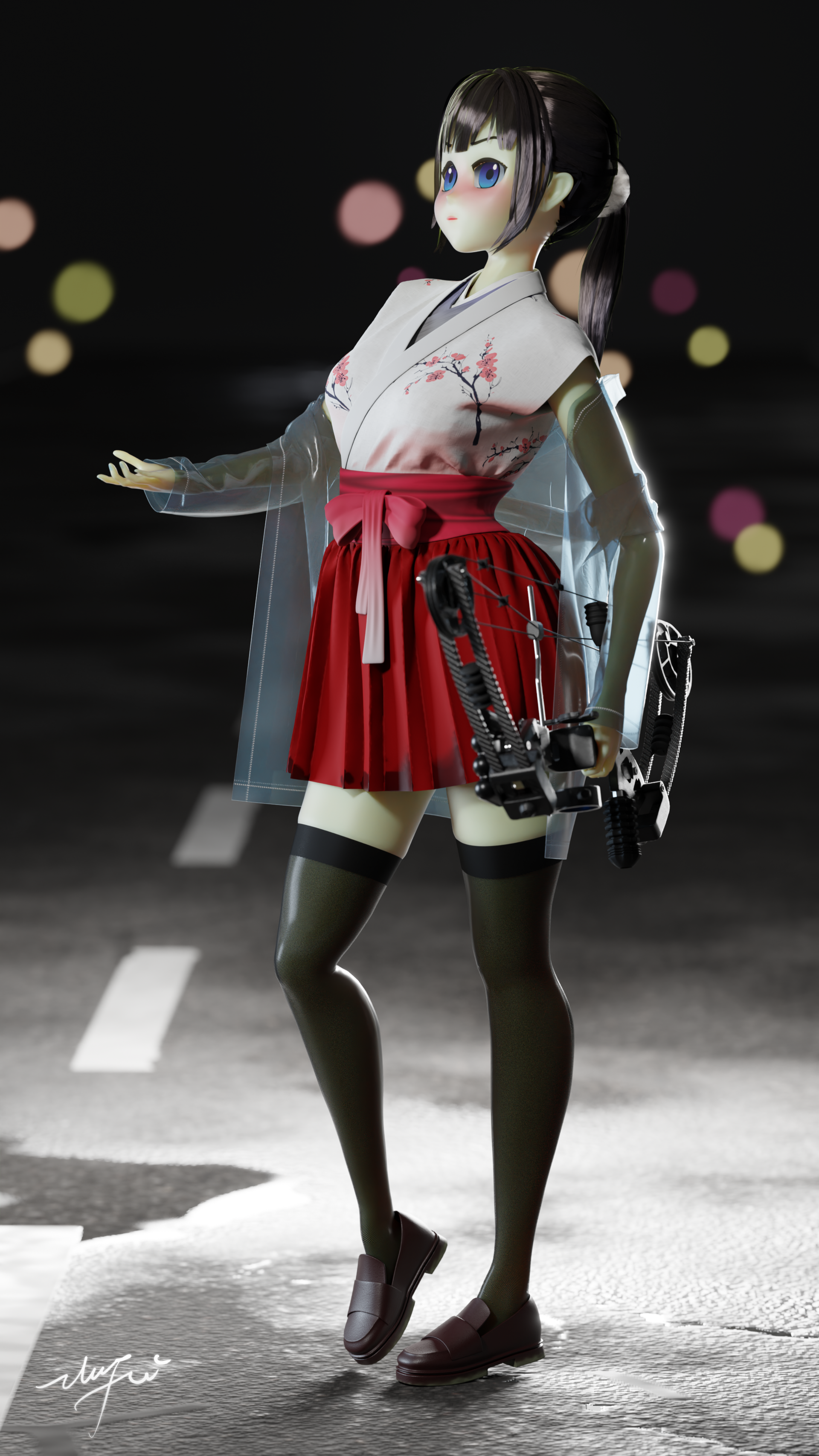 [blender 3d] 卡通风格少女