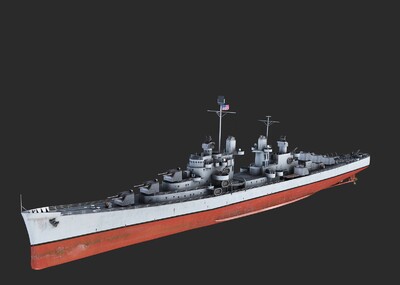 pbr 二战美国海军 亚特兰大级轻型巡洋舰 防空巡洋舰 战舰 军舰