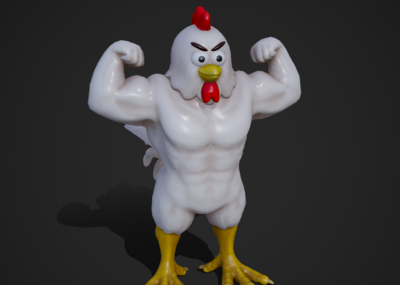 卡通 公鸡侠 人形公鸡 大公鸡 小怪 家禽