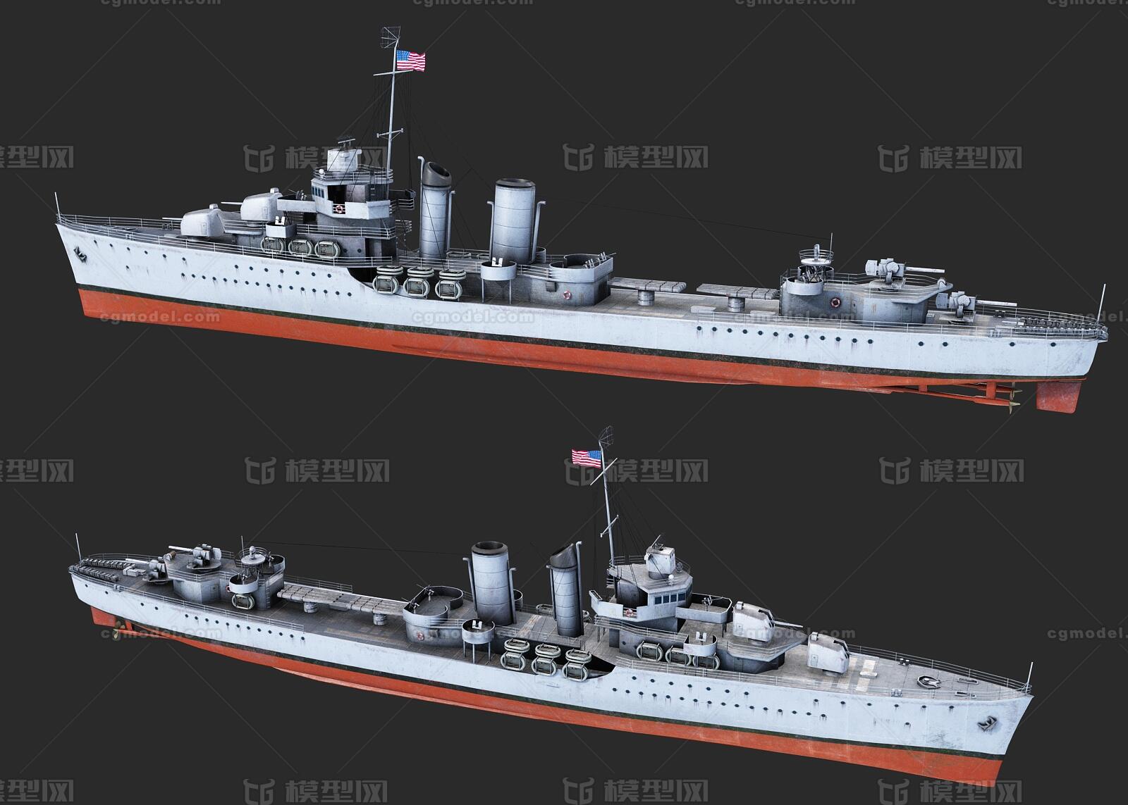 pbr 二战美国海军 法拉格特级驱逐舰 farragut-class destroyer 军舰