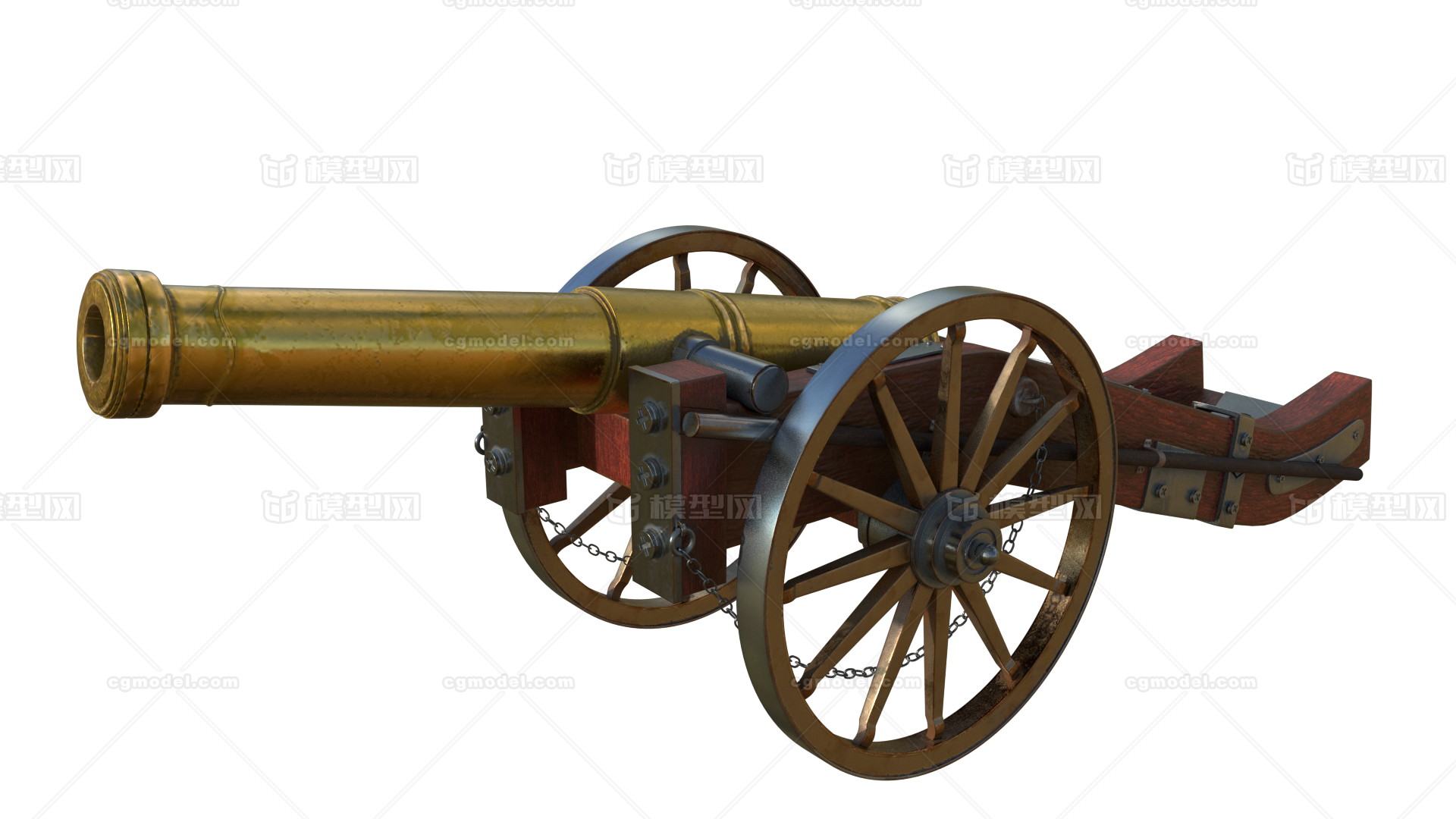 PBR次世代火炮 古代火炮模型-火炮器械模型库-Maya(.ma/.mb)模型下载-cg模型网
