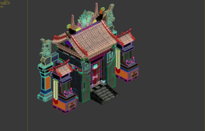 3转2写实场景模型 码头 主建筑 房子模型-古代场景模型库-3ds Max(.max)模型下载-cg模型网