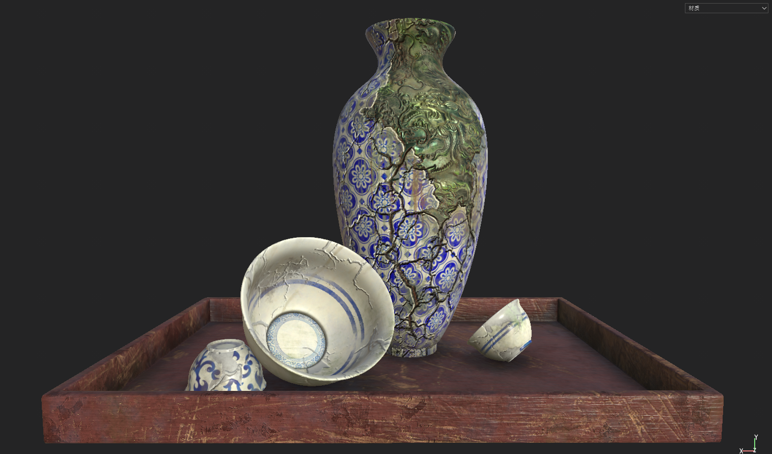 青铜器 破碎瓷器 瓷碗 酒杯 罐子 瓶子