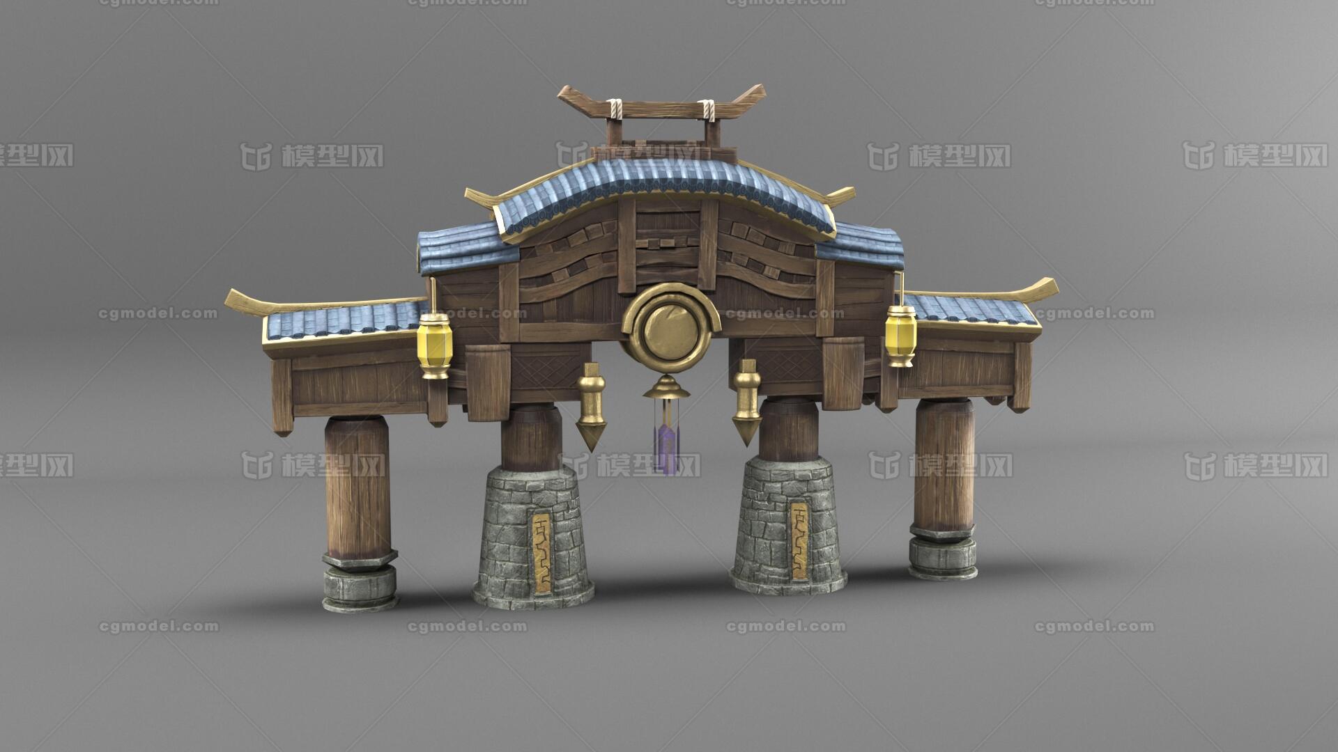 中国古代牌匾 中式牌坊模型-历史建筑模型库-其他模型下载-cg模型网