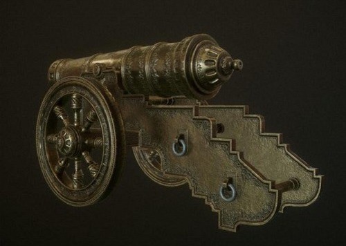 古代铜炮 火炮 大炮 古代火炮 pbr _shenlu作品_武器火炮器械_cg模型