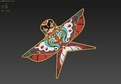 次世代 pbr 风筝 纸鸢 风鸢 物件 _小非呆呆作品_场景场景部件_cg模型