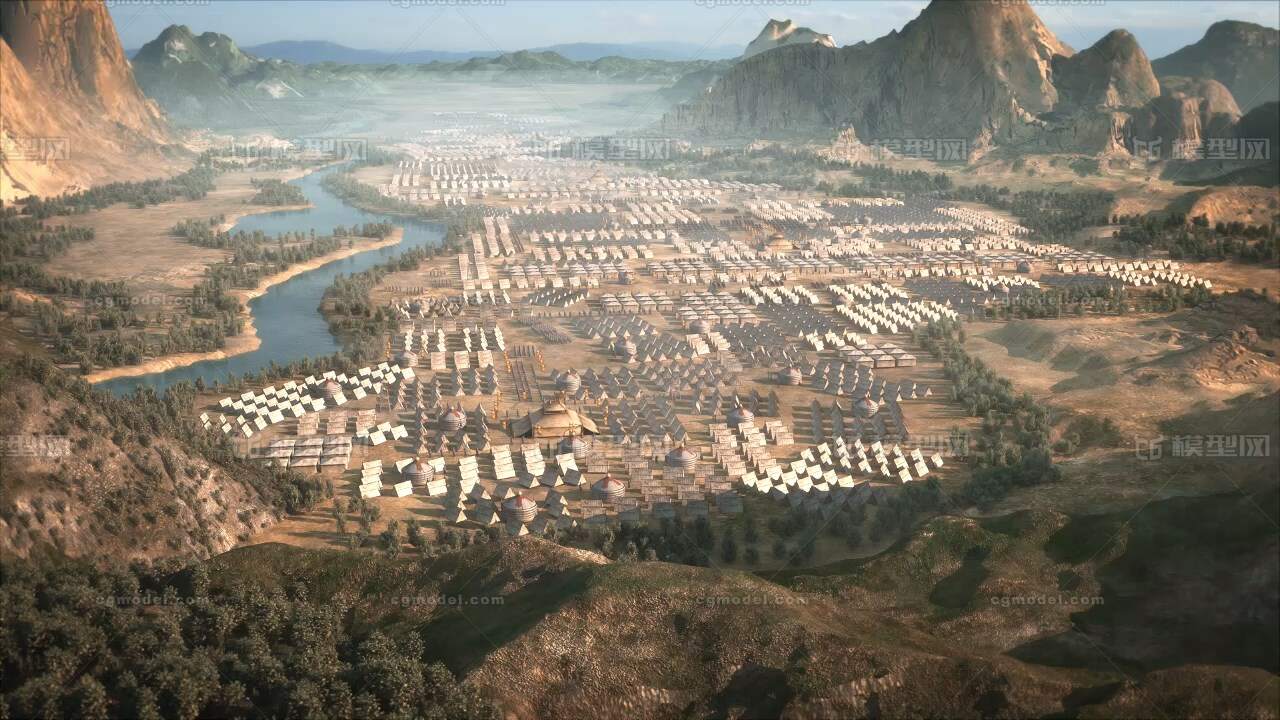 古代战争 战场模型-古代场景模型库-3ds Max(.max)模型下载-cg模型网