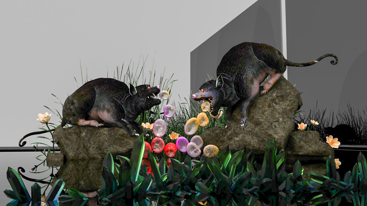 吐宝鼠兽的模型练习作品