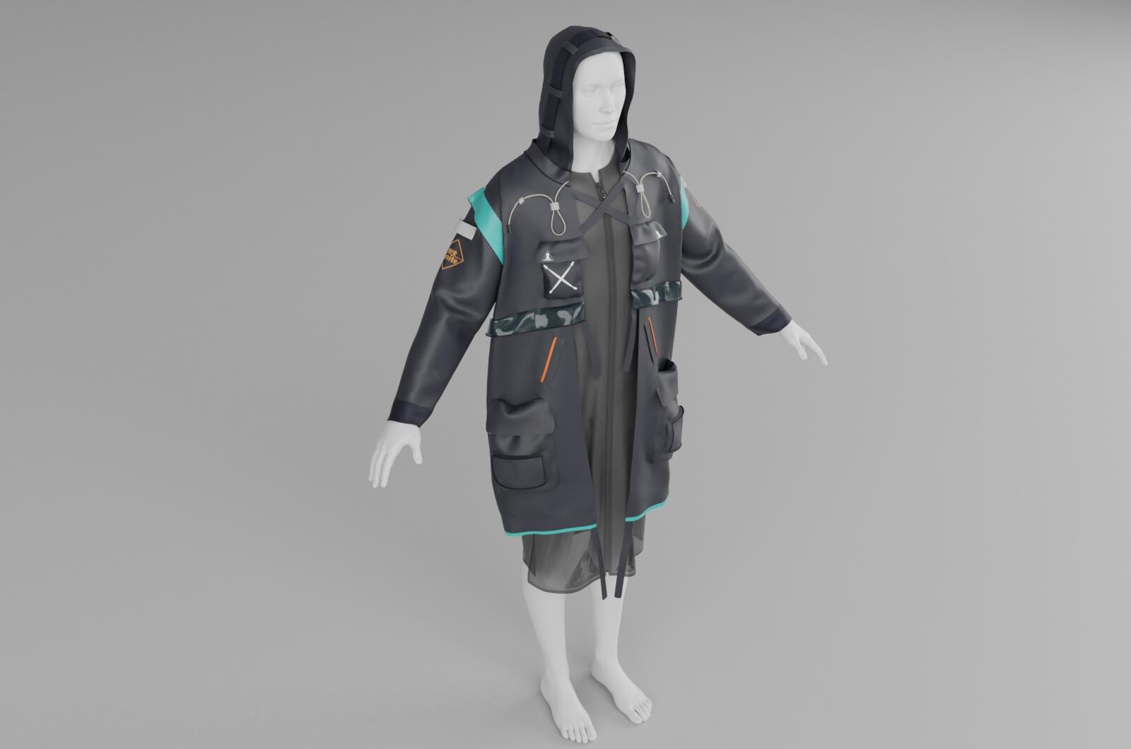 明日方舟博士唯一的衣服_monstermodel作品_角色/人物/生物_cg模型网