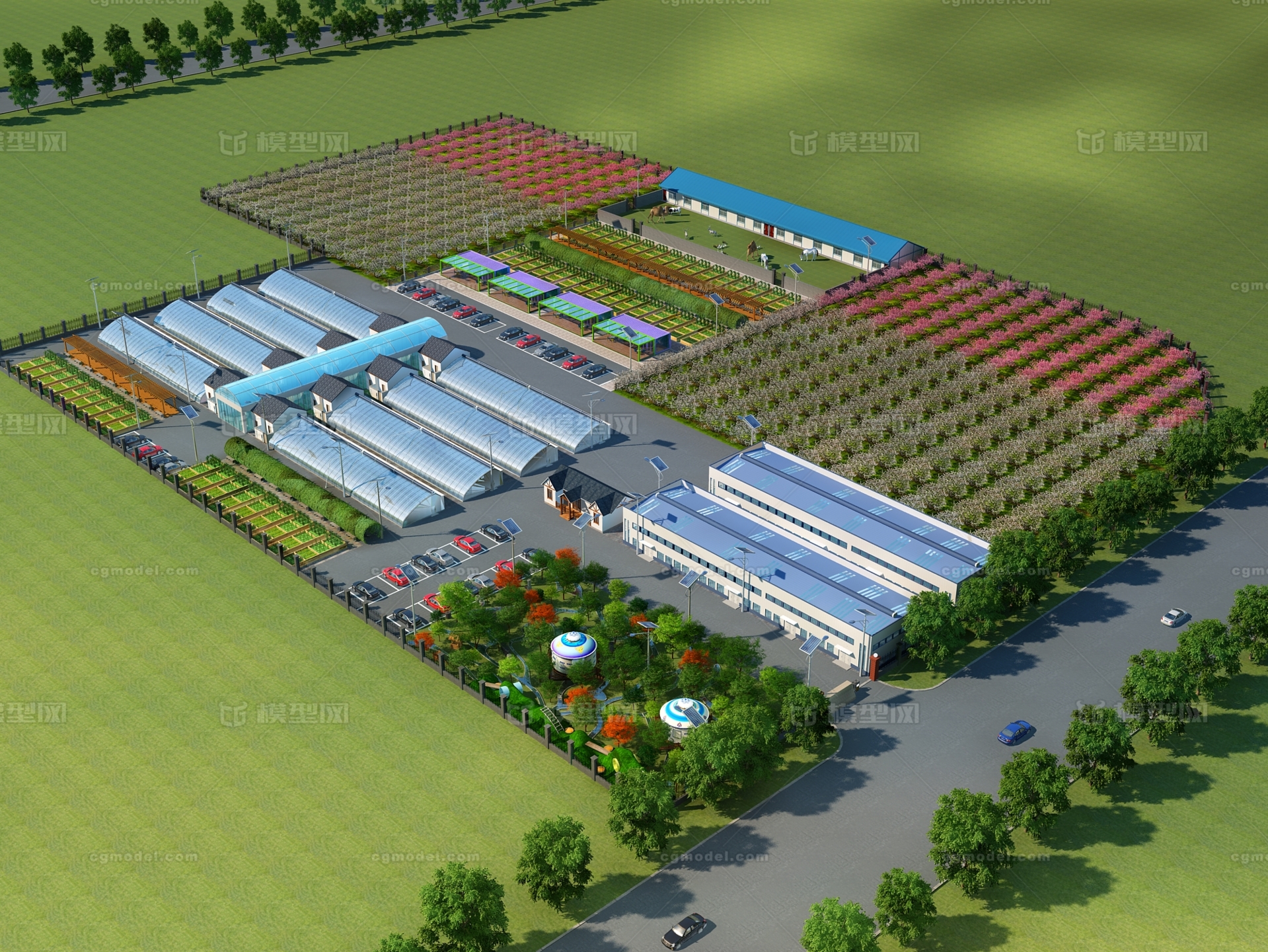 大棚 蔬菜大棚模型-现代场景模型库-3ds Max(.max)模型下载-cg模型网