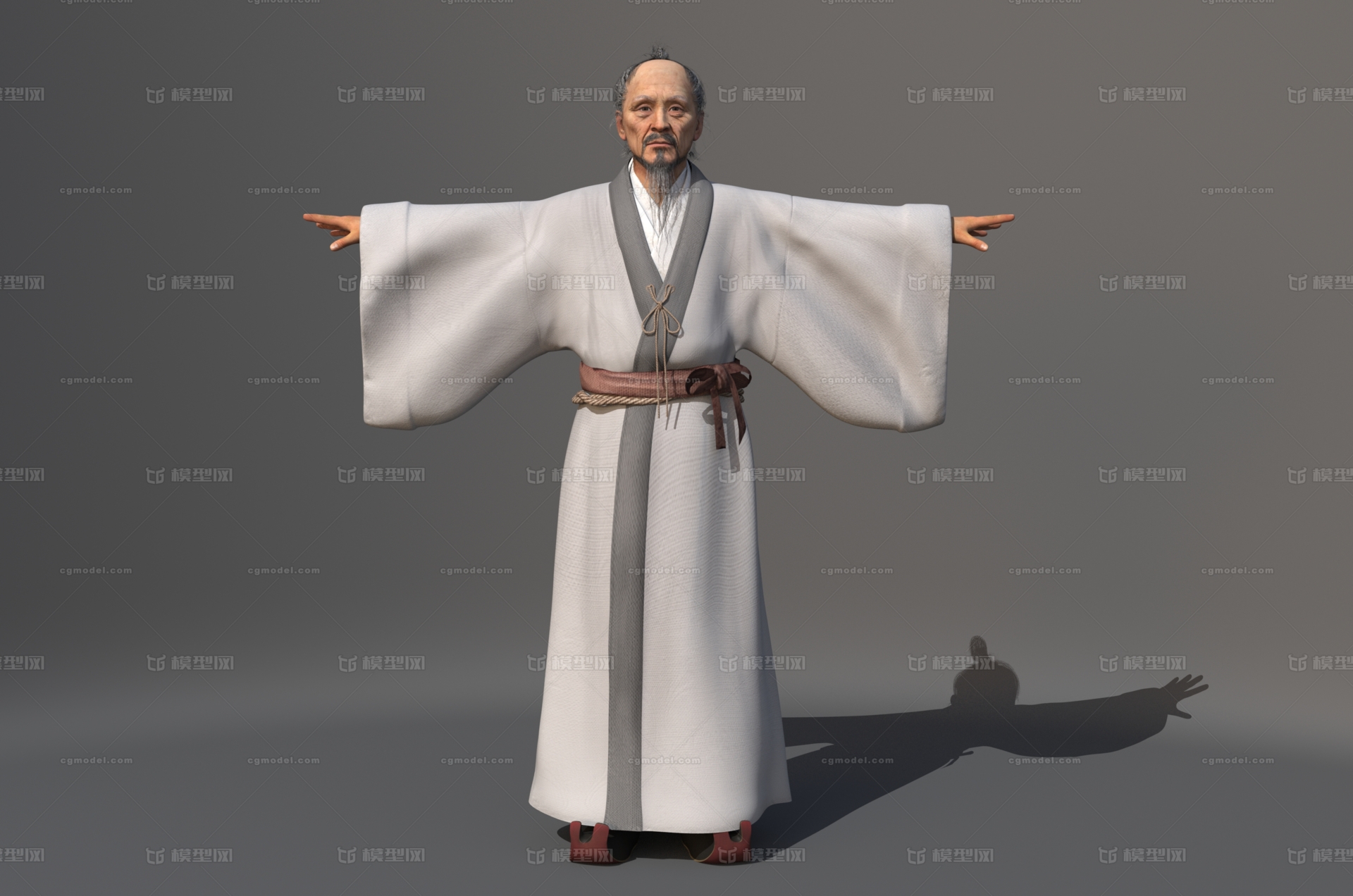 古代老人 古代人物模型-老人-男模型库-Maya(.ma/.mb)模型下载-cg模型网