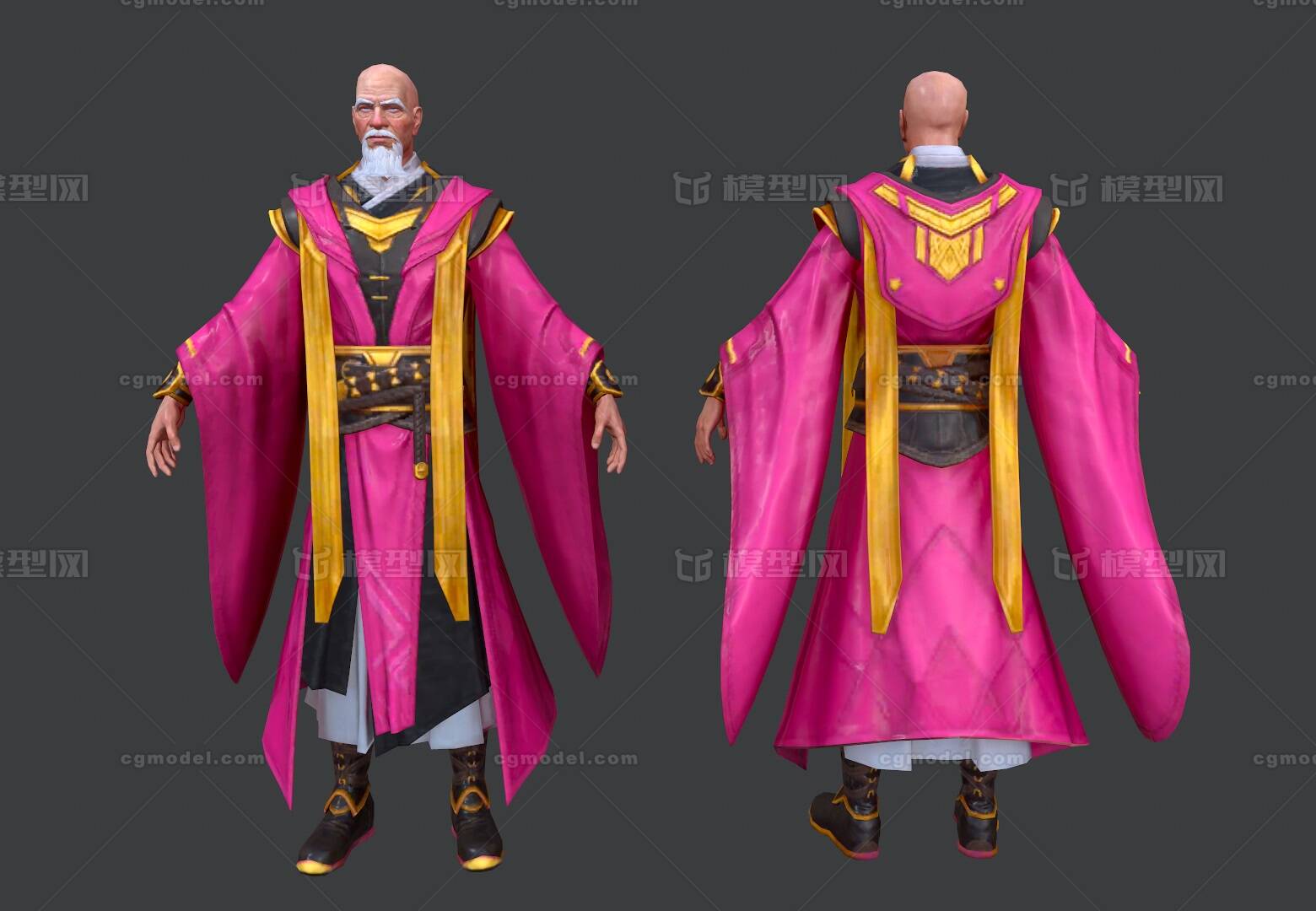 次世代 大长老模型-老人-男模型库-FBX(.fbx)模型下载-cg模型网