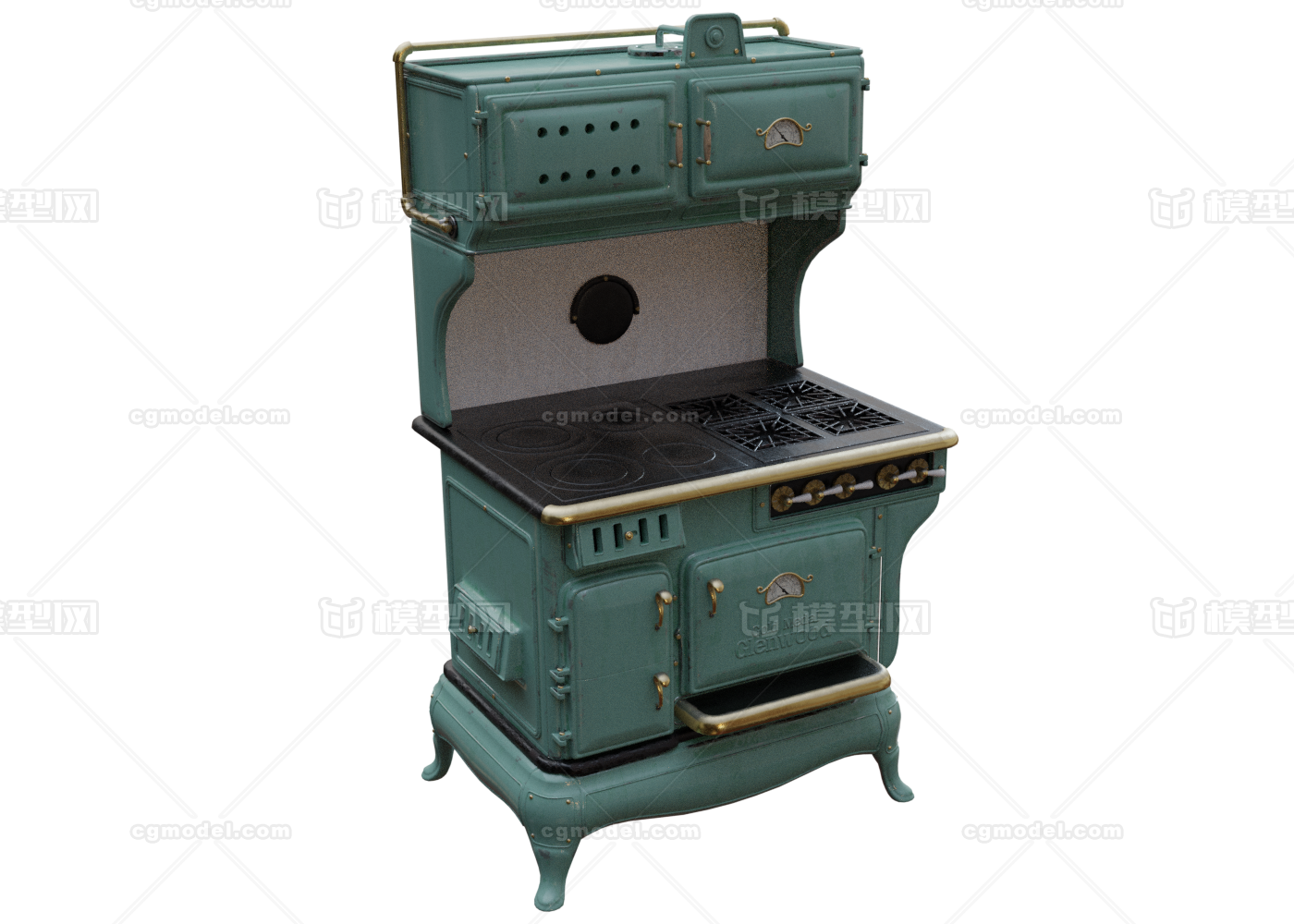 PBR-复古 灶台模型-厨卫电器模型库-FBX(.fbx)模型下载-cg模型网