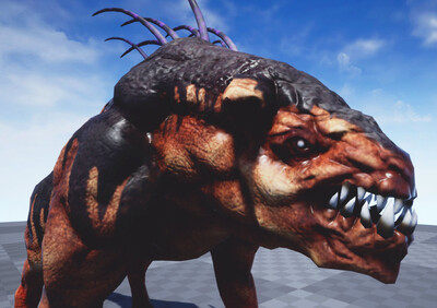 ue4次世代野兽怪物boss残暴凶残变异恶魔狼