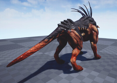 ue4次世代野兽怪物boss残暴凶残变异恶魔狼