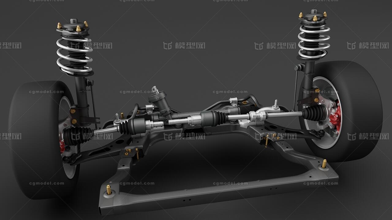 麦弗逊式独立悬架模型-车辆部件模型库-3ds Max(.max)模型下载-cg模型网