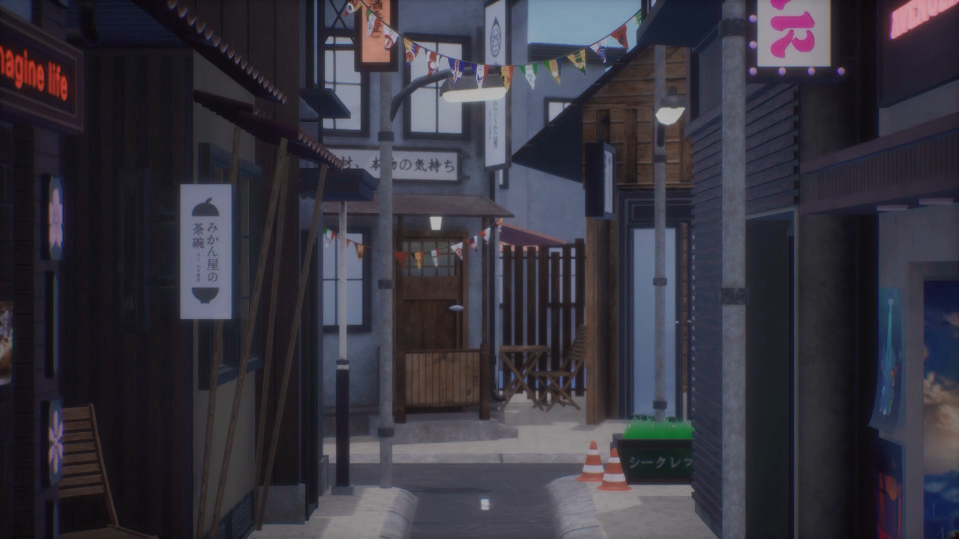 ue4日式风格小街景_hudi477作品_场景/空间/建筑_cg模型网