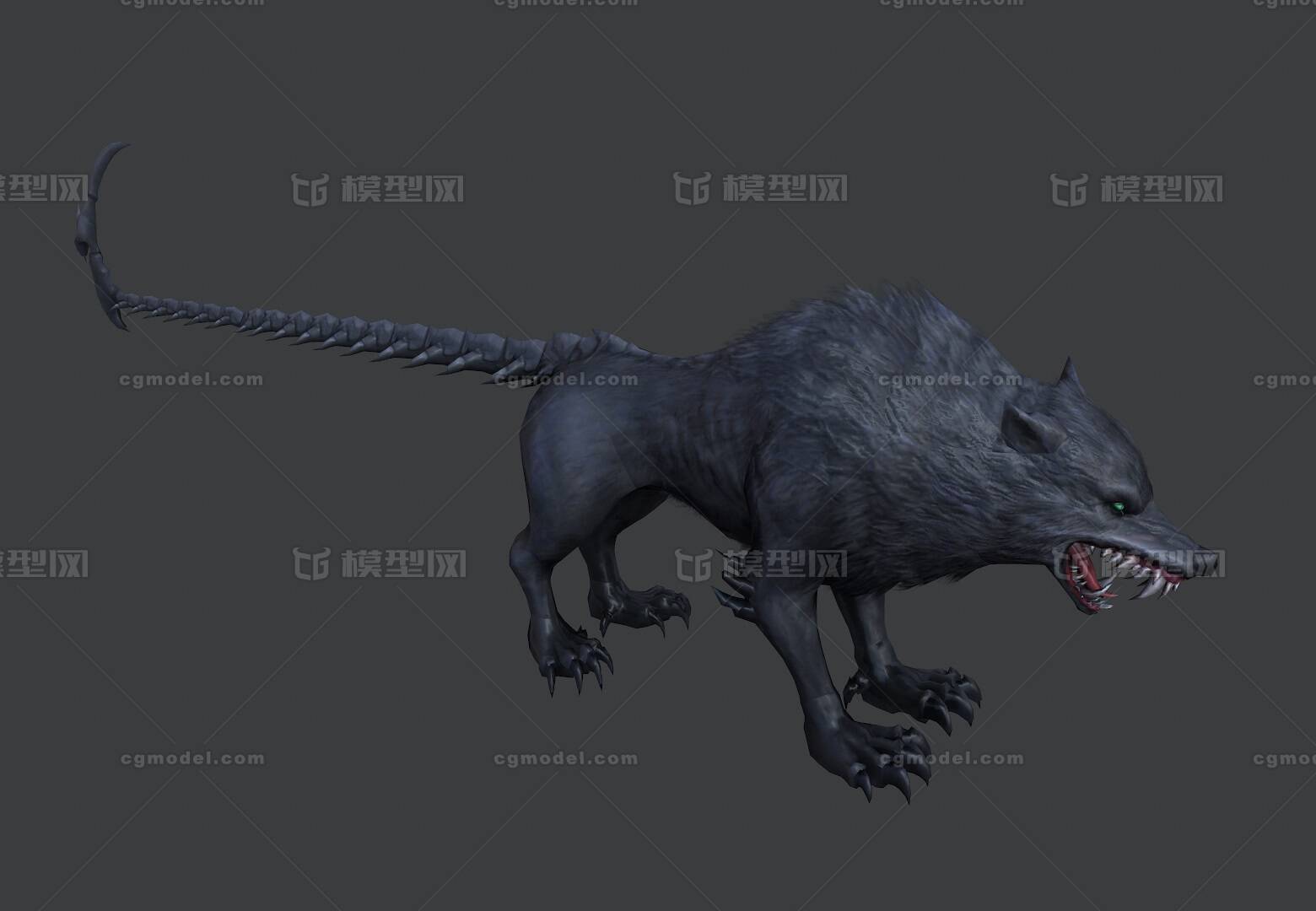 次世代 魔狼芬里斯模型-哺乳模型库-3ds Max(.max)模型下载-cg模型网