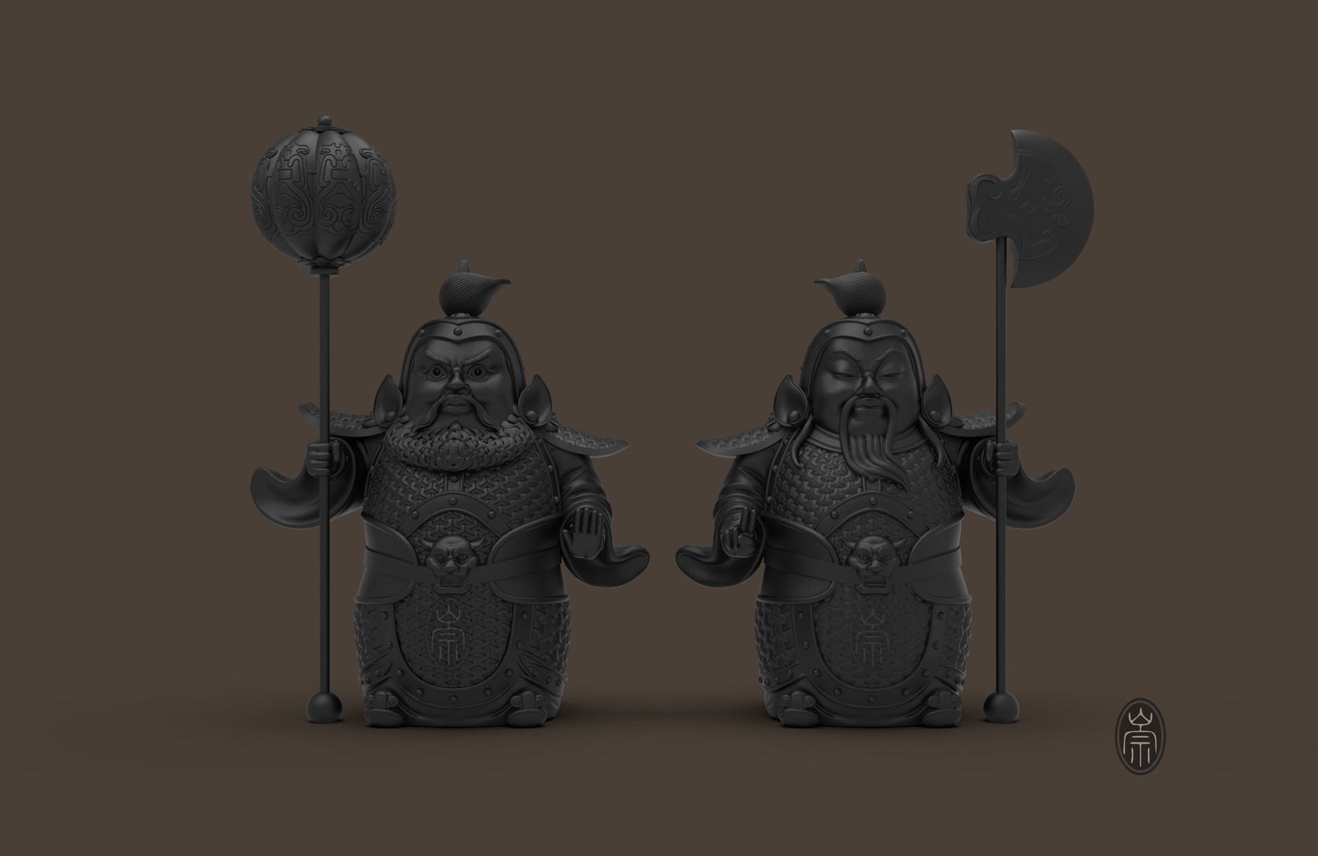 门神练习模型 - 角色/人物/生物 - 作品模型 - CG模型网