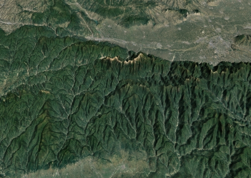 岭南山脉3d地形图图片