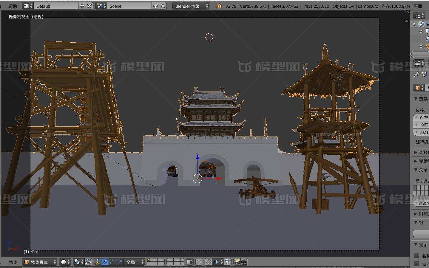 游戏场景 漫画场景模型-古代场景模型库-FBX(.fbx)模型下载-cg模型网