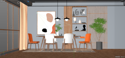 C4D室内餐厅场景OC渲染模型-餐厅模型库-Cinema 4D(.c4d)模型下载-cg模型网
