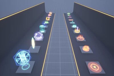 魔法特效 流光特效 粒子特效 ue4特效 魔法阵 传送门 游戏特效 火焰