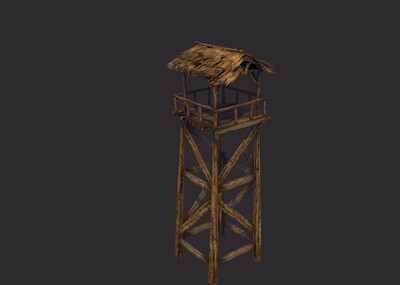 古代战场守望塔 箭塔模型-古代场景模型库-3ds Max(.max)模型下载-cg模型网