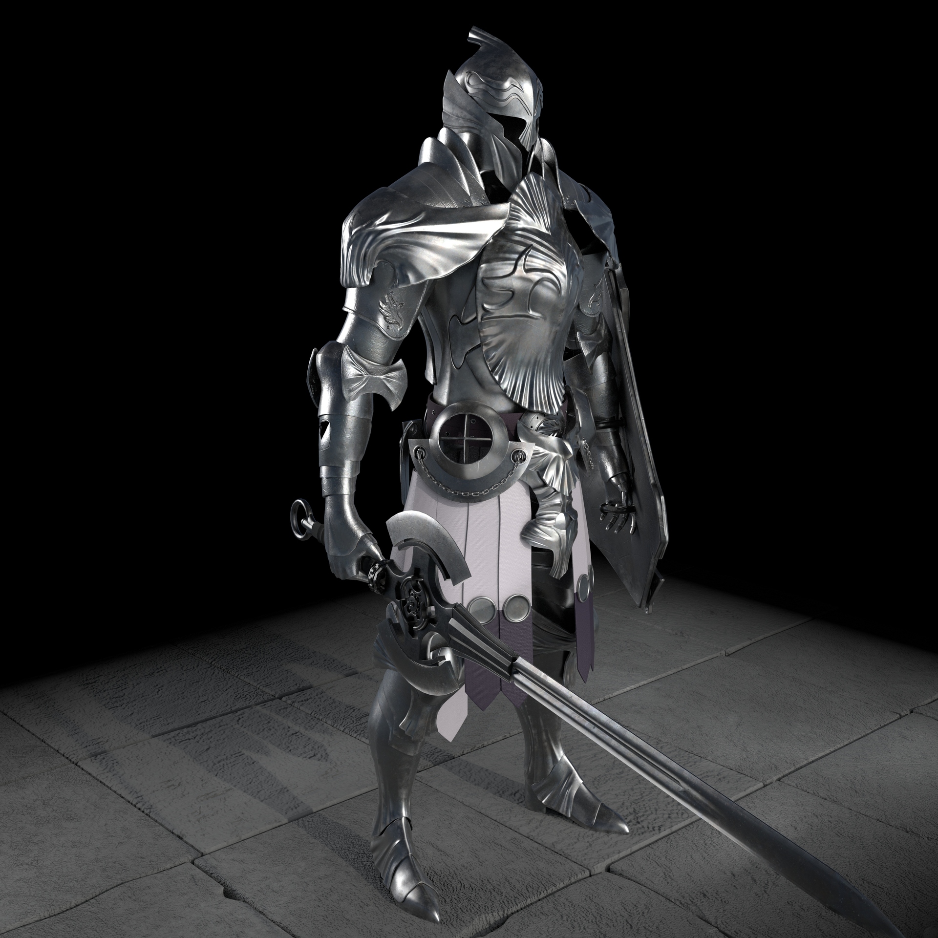 一套铠甲_冰山之下作品_角色/人物/生物_cg模型网