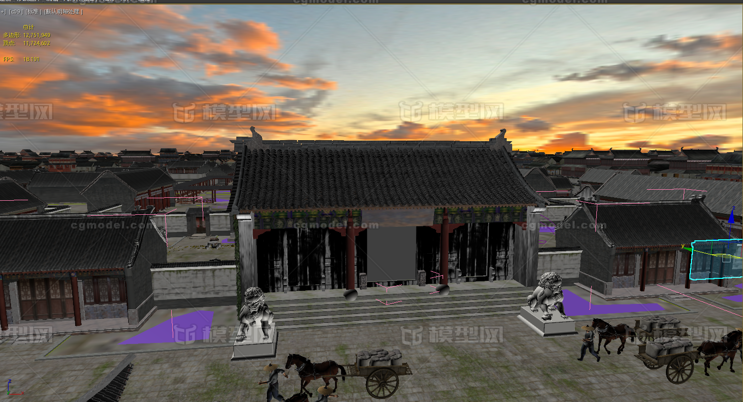 总督府 古代官府模型-古代场景模型库-3ds Max(.max)模型下载-cg模型网