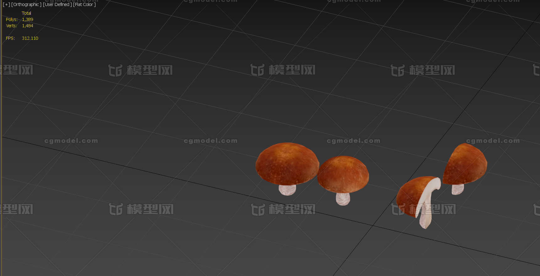 水果蔬菜 蘑菇模型-水果蔬菜模型库-3ds Max(.max)模型下载-cg模型网