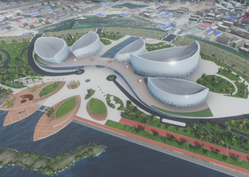 福州海峡文化艺术中心模型-科幻建筑模型库-Unity模型下载-cg模型网