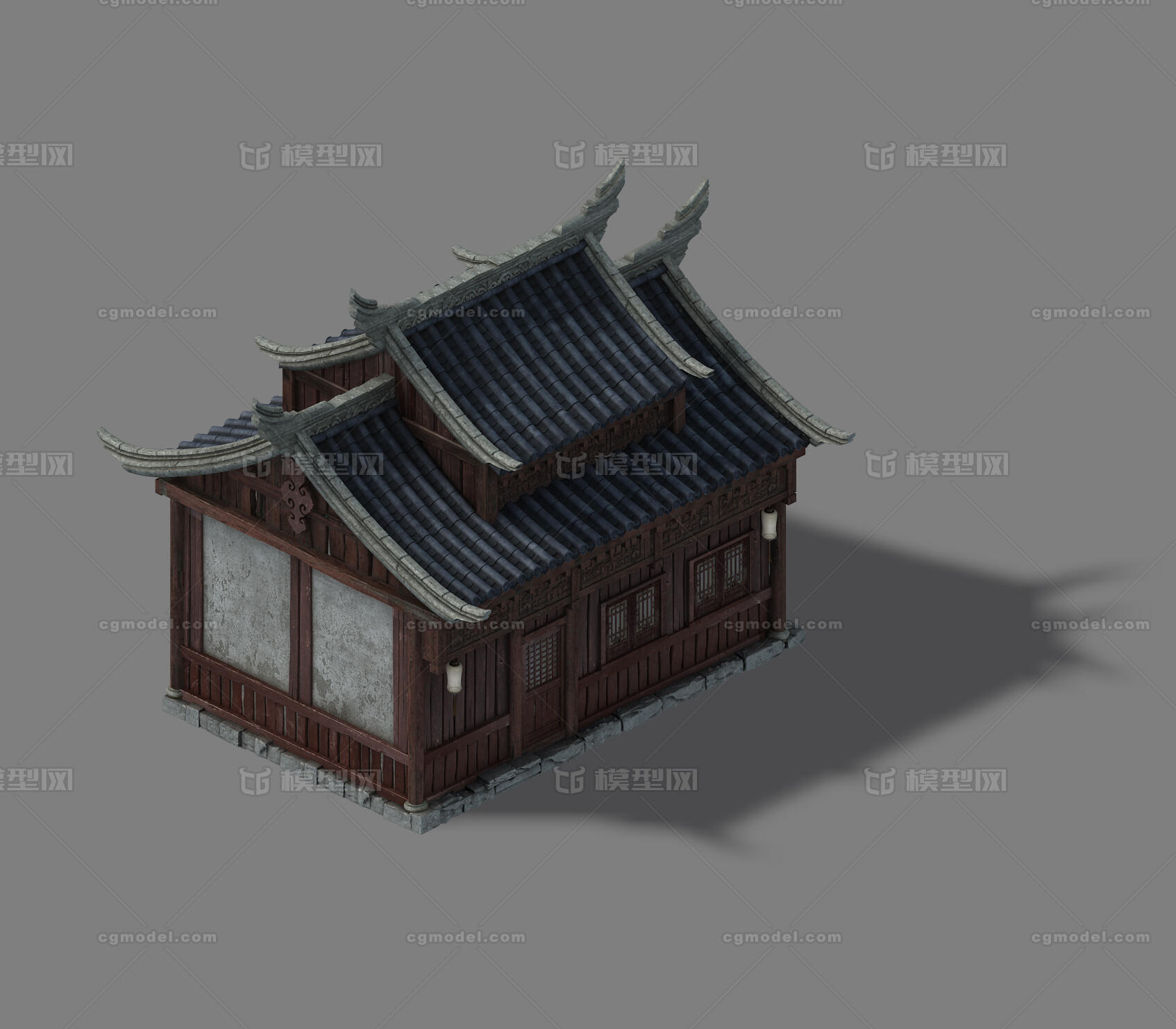 三转二写实高模场景 古代民房模型-古代场景模型库-3ds Max(.max)模型下载-cg模型网