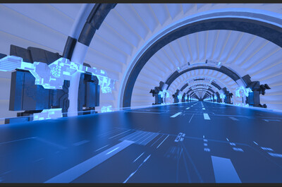 科幻通道 机械通道模型-科幻场景模型库-Cinema 4D(.c4d)模型下载-cg模型网