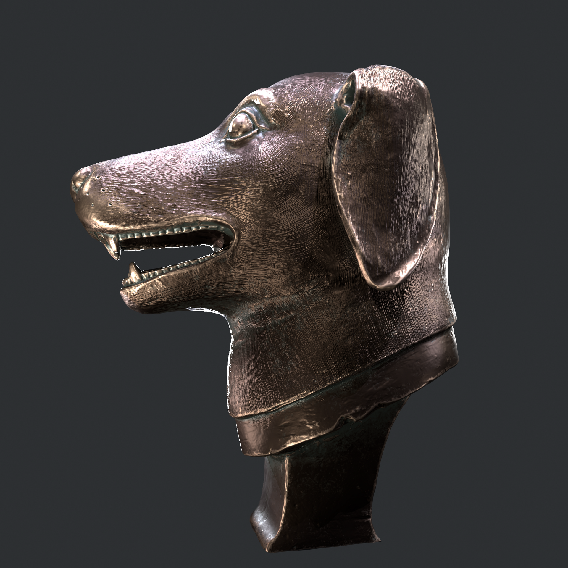 十二兽首之狗兽首_德小胖作品_角色/人物/生物_cg模型网