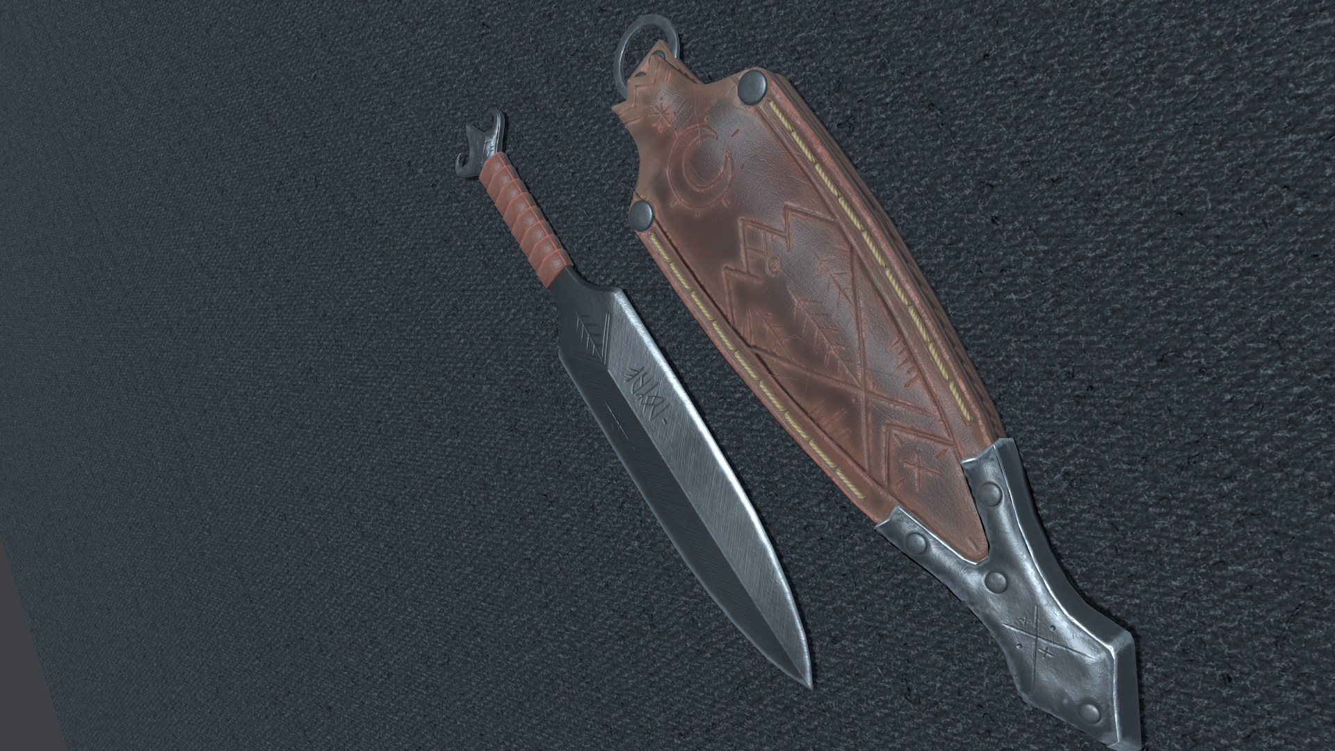 次世代pbr材质匕首