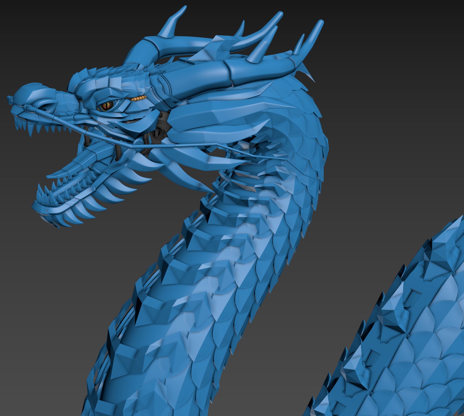 机械神龙建模作品