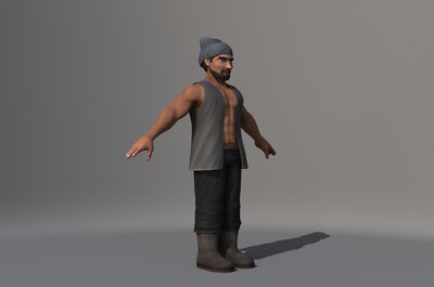 【带绑定表情】古代男人 卡通男人 可作为 古代壮汉 地痞流氓 古代