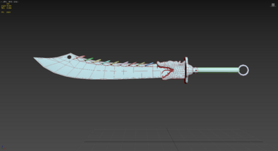 PBR九环刀 鬼头刀模型-冷兵器模型库-3ds Max(.max)模型下载-cg模型网