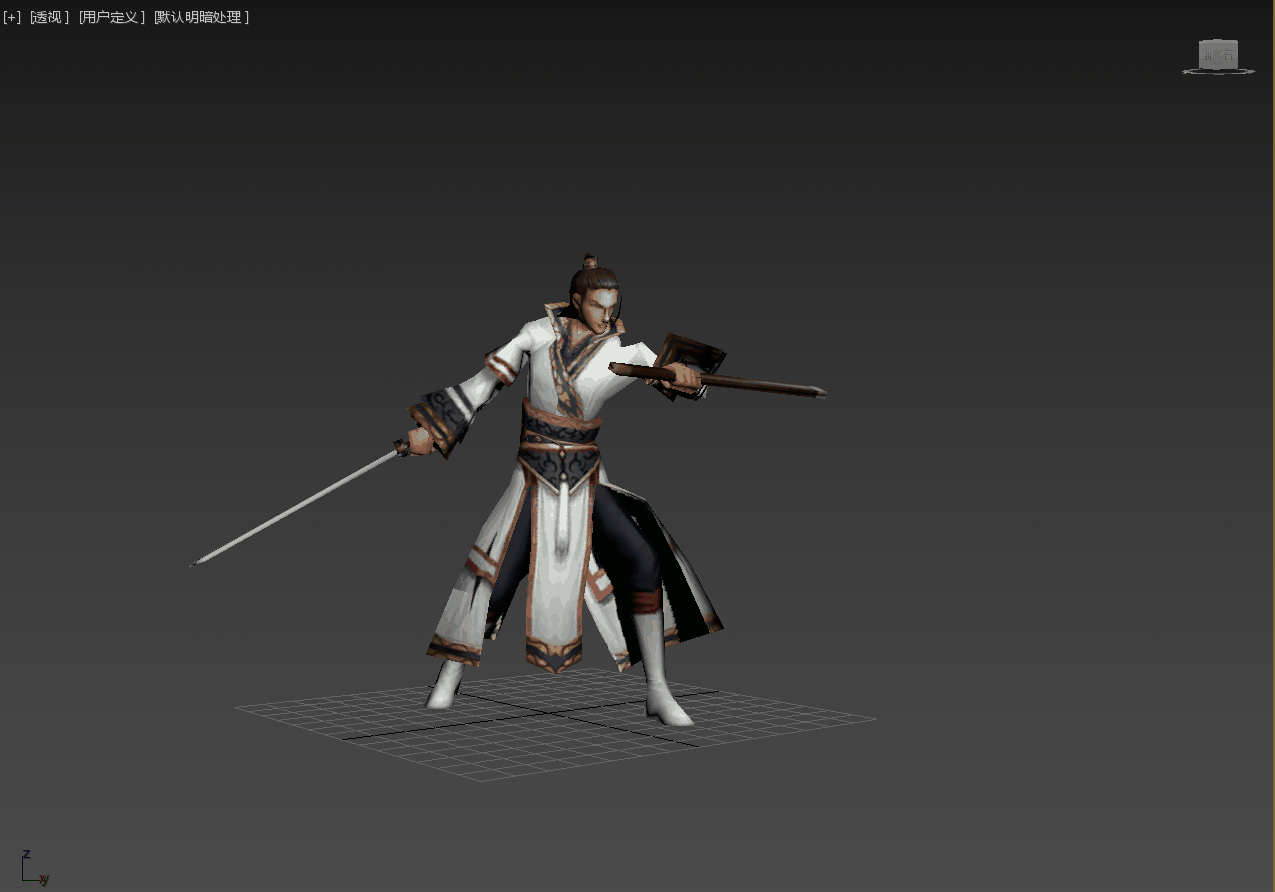 【带动画】12个动作 游戏角色模型-男人模型库-3ds Max(.max)模型下载-cg模型网
