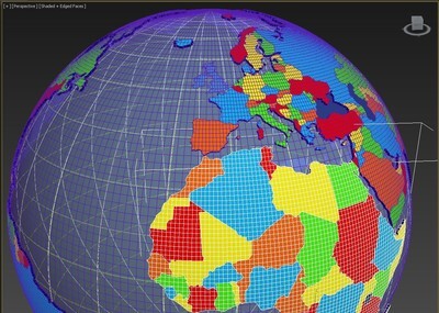 世界版圖板塊分佈地球模型_spikegao作品_場景地形_cg模型網