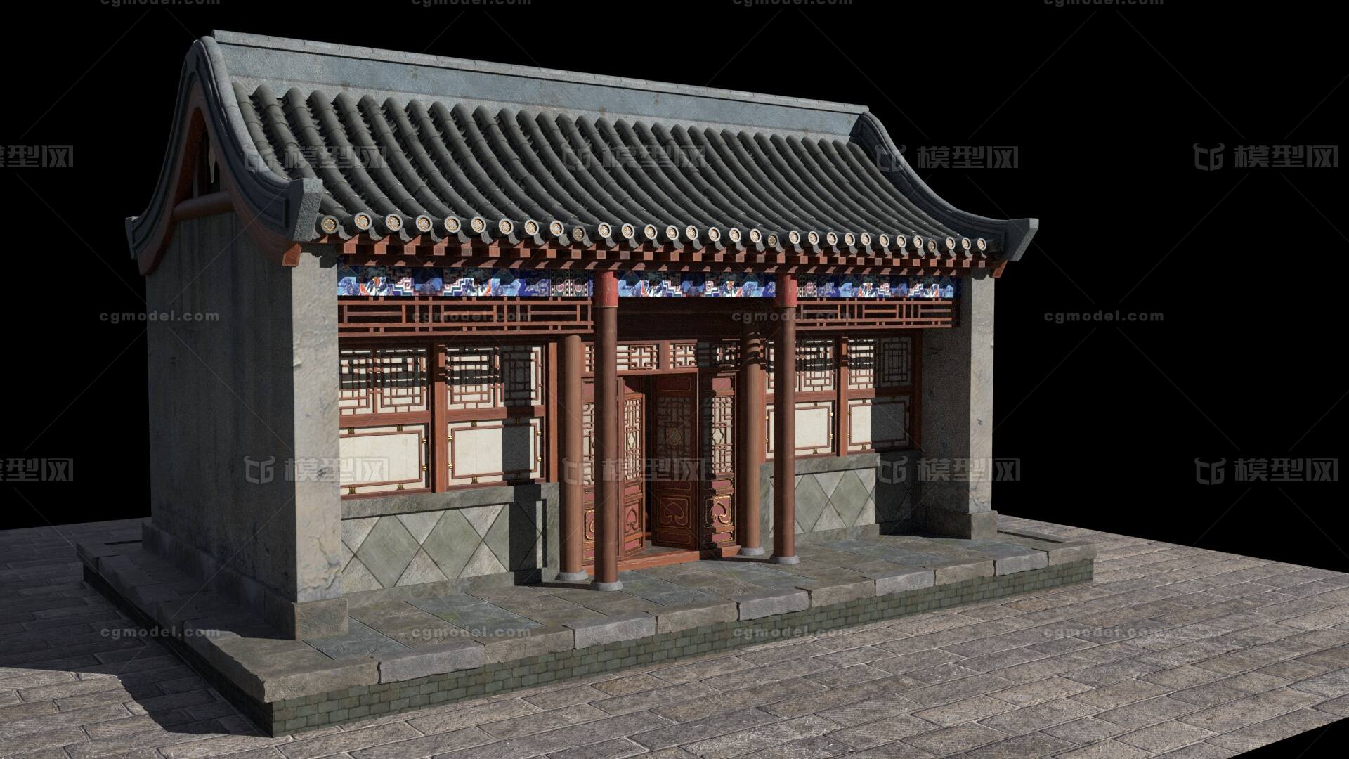 古建 古代模型-古代场景模型库-Maya(.ma/.mb)模型下载-cg模型网