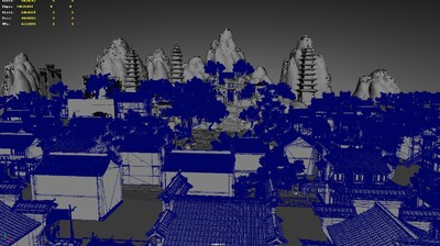 古镇街道 古代建筑模型-古代场景模型库-Maya(.ma/.mb)模型下载-cg模型网