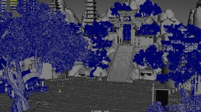 古镇街道 古代建筑模型-古代场景模型库-Maya(.ma/.mb)模型下载-cg模型网