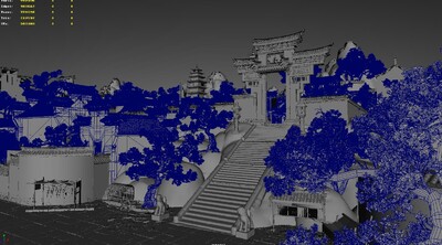 古镇街道 古代建筑模型-古代场景模型库-Maya(.ma/.mb)模型下载-cg模型网